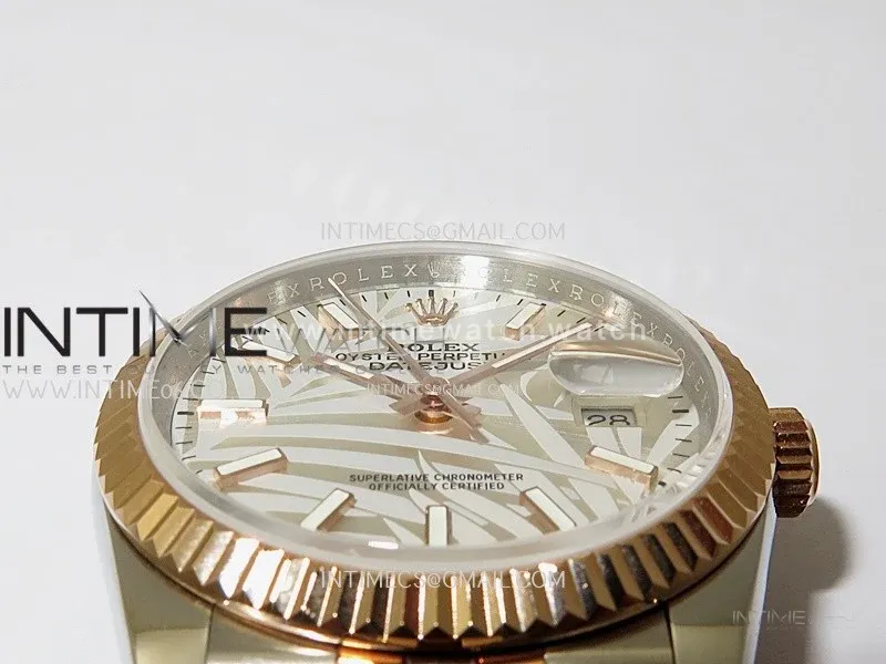 DateJust 126231 904L SS/RG JDF 1:1 Best Edition Silver Leaves Dial Stick Markers on Jubilee SS/RG Bracelet