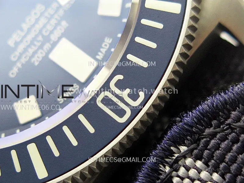 Pelagos M25707B/23-0001 Ti M+F 1:1 V4 Best Edition Blue dial Blue Ceramic Bezel on Nylon Strap Miyota 8N-24