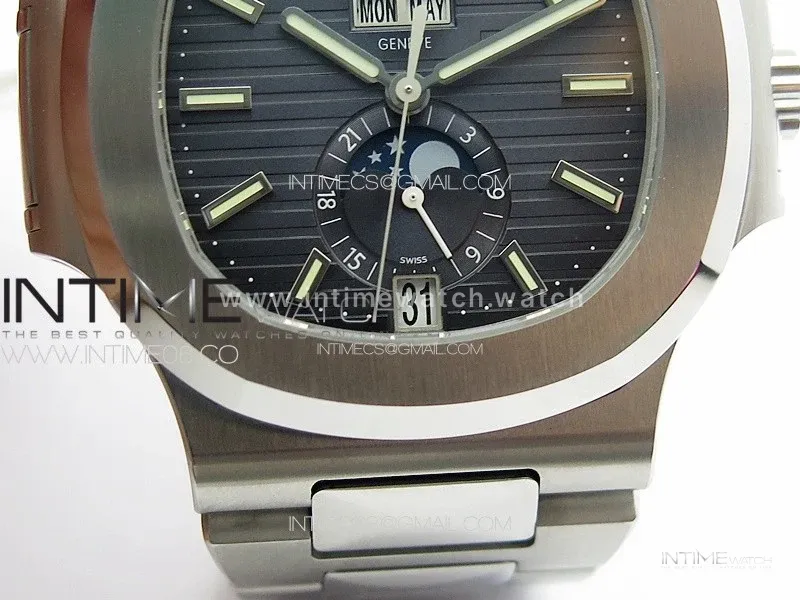 Nautilus 5726 Full Function SS PPF 1:1 Best Edition Blue Dial on SS Bracelet PPF324 (Free Tool)