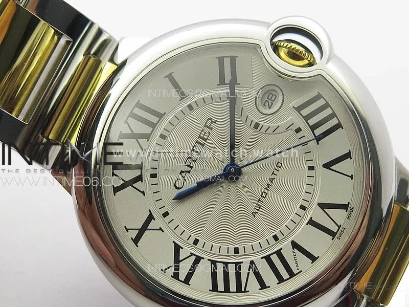 Ballon Bleu 42mm SS/YG 3KF 1:1 Best Edition White Texture Dial on SS Bracelet A2824
