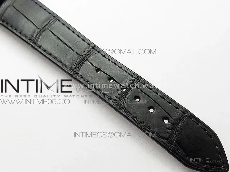 Cellini 50519 Real Date RG BP Best Edition Black Dial Stick Markers on Black Leather Strap SA3165