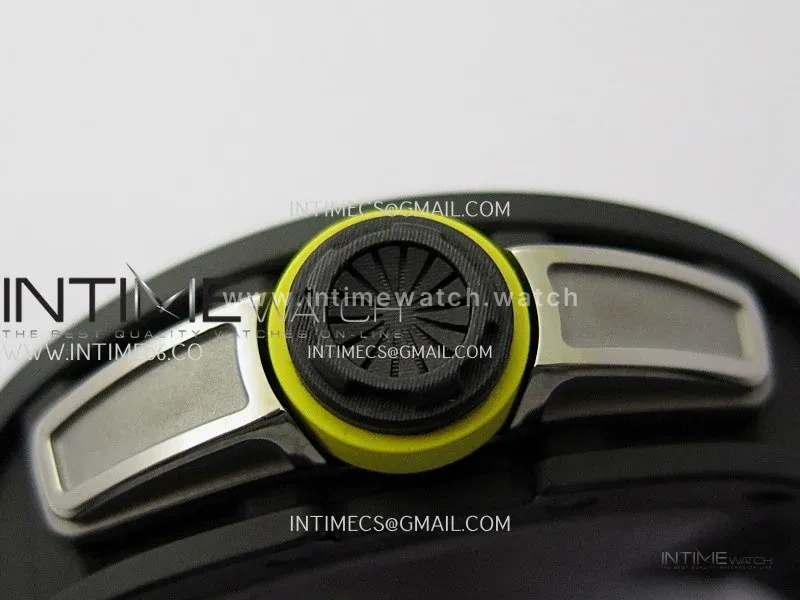 RM061 Black Ceramic ZF 1:1 Best Edition On Black Rubber Strap RMUL2 Super Clone