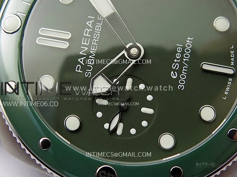 PAM1287 V TTF Best Edition Green Dial on Green Leather Strap P.900 Clone