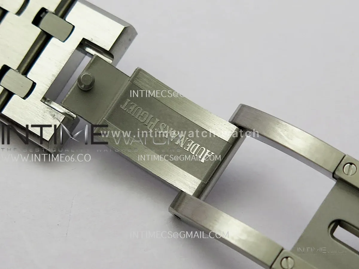Royal Oak 41mm 15500 SS JF 1:1 Best Edition Blue Dial On SS Bracelet Super Clone DD4302 (Free Sprung Look)
