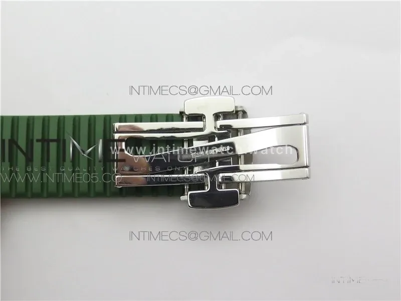 Aquanaut 5168G 42mm SS ZF 1:1 Best Edition Green Dial on Green Rubber Strap 324CS