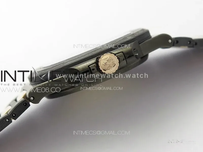 Nautilus 5711 DIW Carbon DIWF 1:1 Best Edition Black Textured Dial on Carbon/RG Bracelet 324CS