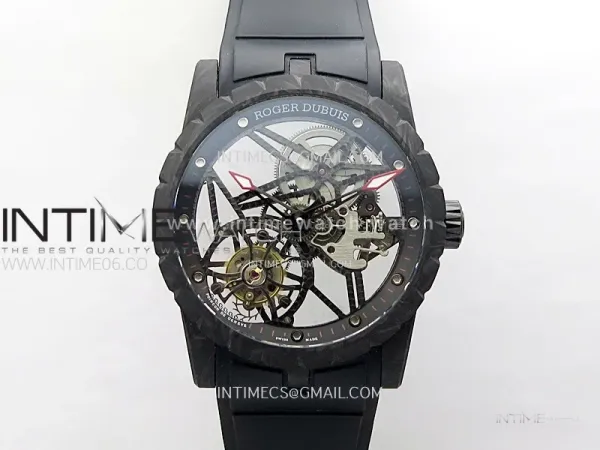 Excalibur Rddbex0393 FC BBR Best Edition Skeleton Dial on Black Rubber Strap A2136 Tourbillon V4
