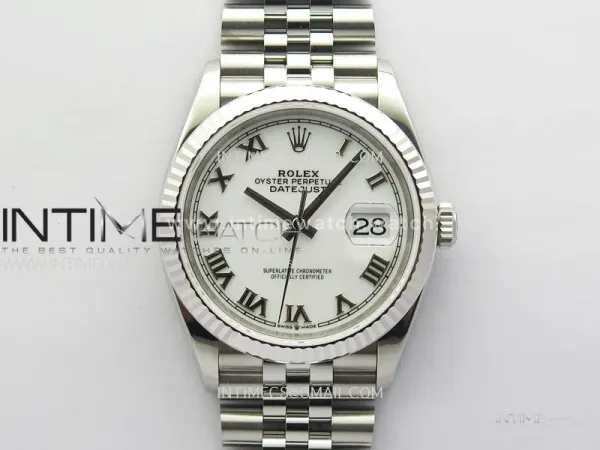 DateJust 36 SS 126234 VSF 1:1 Best Edition 904L Steel White Dial Roman Markers on Jubilee Bracelet VS3235