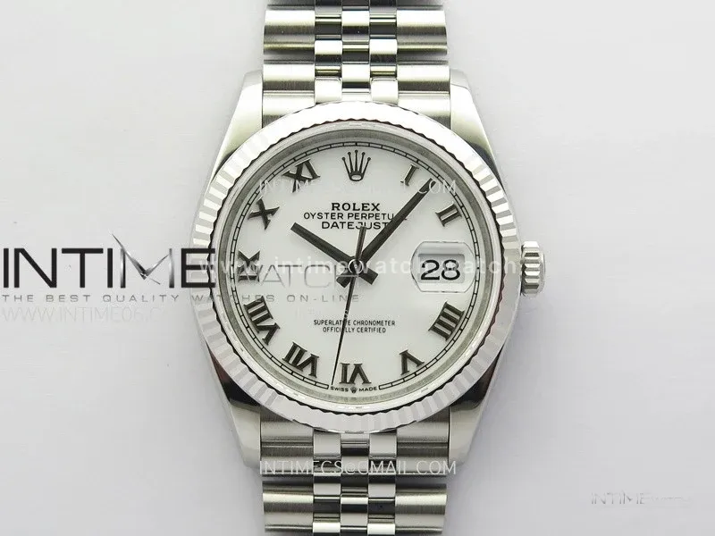 DateJust 36 SS 126234 VSF 1:1 Best Edition 904L Steel White Dial Roman Markers on Jubilee Bracelet VS3235
