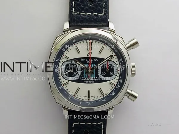 Top Time B01 Racing BLSF 1:1 Best Edition Black/Blue Gulf Dial on Blue Leather Strap A7750