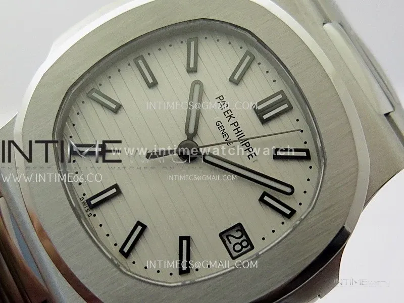 Nautilus 5711/1A-011 PPF 1:1 Best Edition White Textured Dial on SS Bracelet Super Clone 26-330 V5