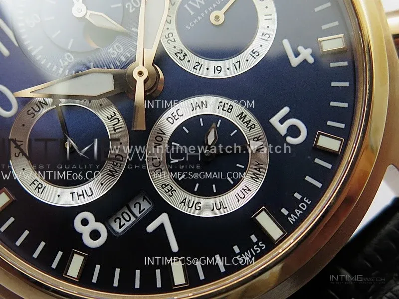 Pilot IW3922 RG V9F Best Edition Blue Dial Black Leather Strap A89630
