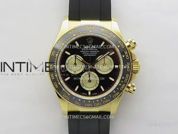 Daytona 126518 QF 1:1 Best Edition YG/Black Dial on Oysterflex Strap SH4131 V6（Gain Weight）