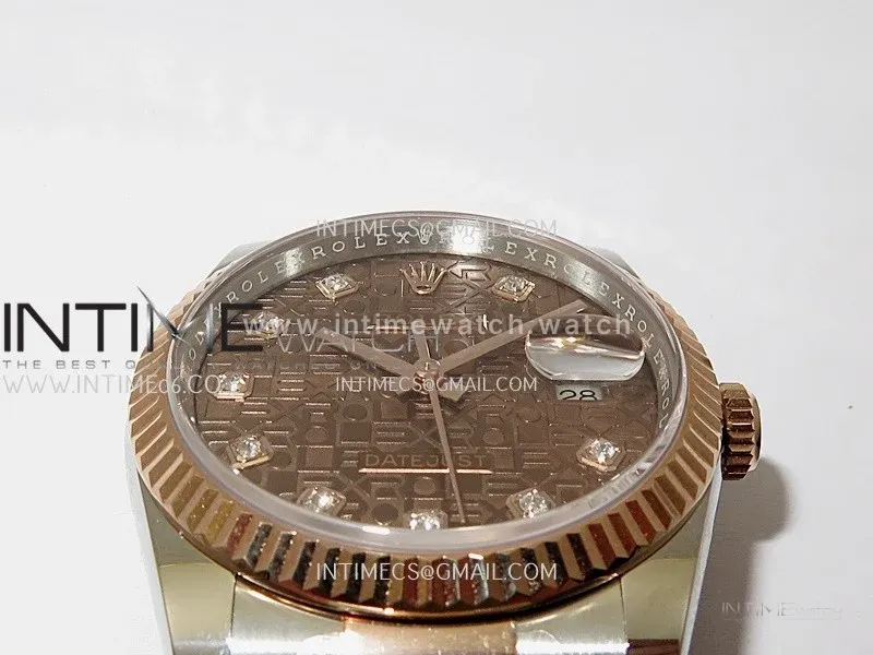 DateJust 126233 36mm 904L SS/RG ONE Factory 1:1 Best Edition Brown Jubilee Dial Diamond Marker On Oyster Bracelet DD3235