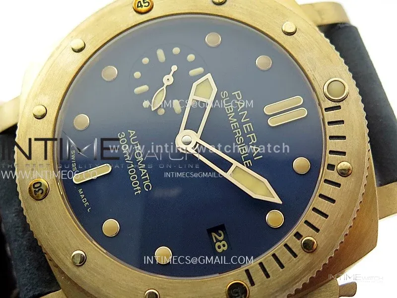 PAM1074 Submersible Bronzo Blu Abisso 42mm