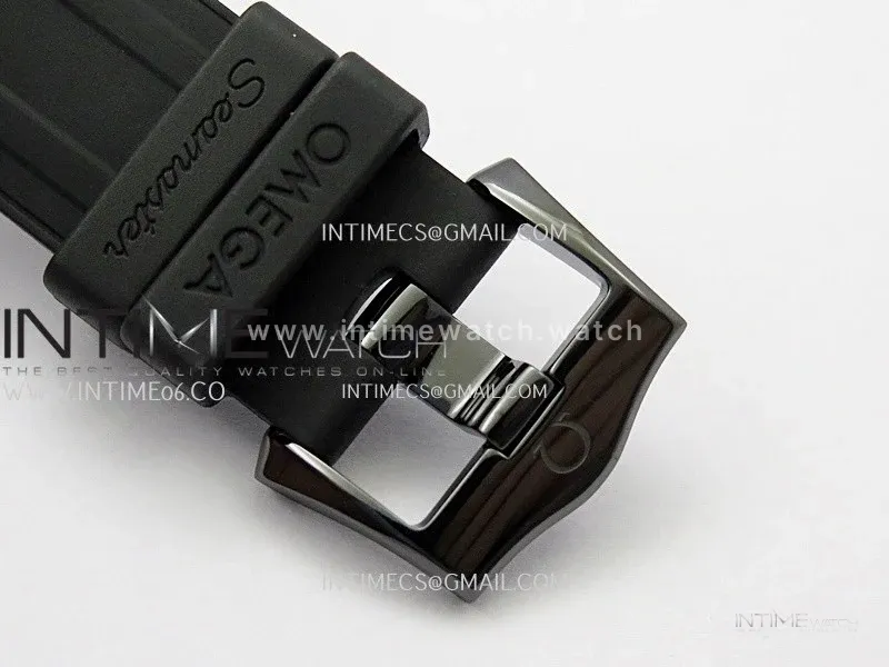 Seamaster Diver 300M Black Ceramic/SS ORF 1:1 Best Edition Black Dial On Black Rubber Strap Super Clone Asian 8806