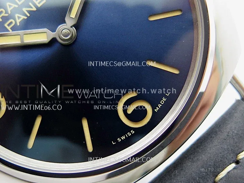 PAM1383 HWF 1:1 Best Edition Blue Dial On Blue ASSO Leather Strap A6497
