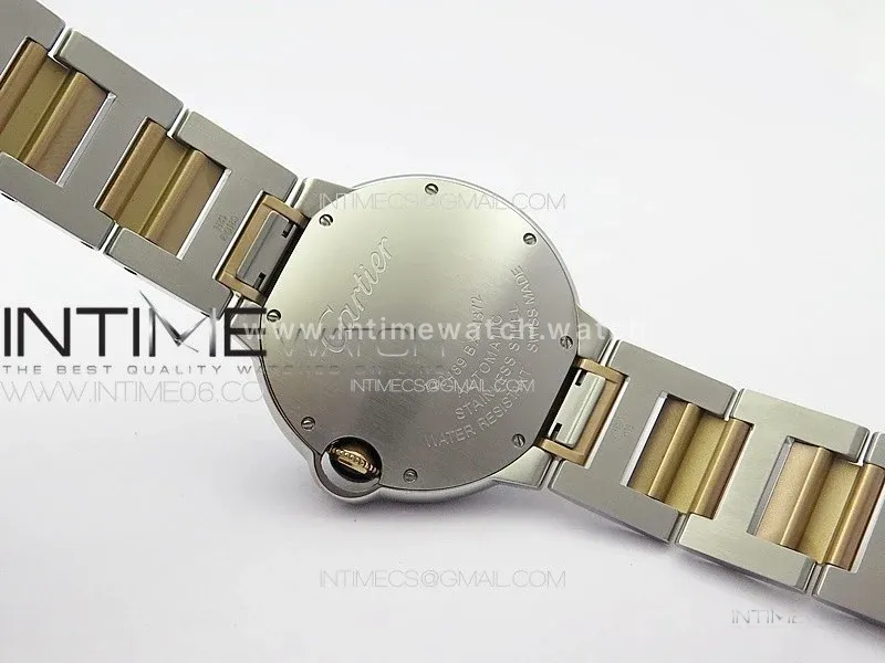 Ballon Bleu 33mm SS/RG 3KF 1:1 Best Edition White MOP Dial on SS Bracelet A076