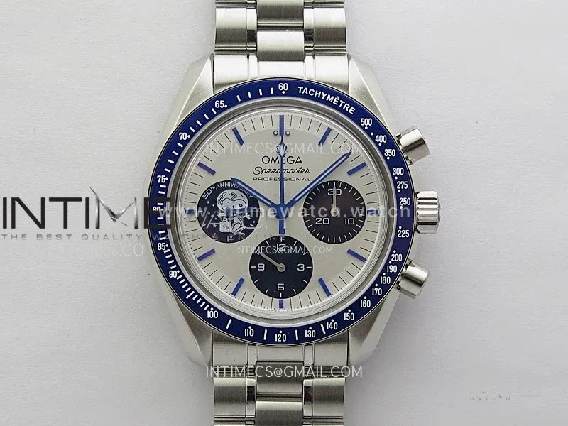 Speedmaster Professional "Silver Snoopy Award" 50th Anniversary N1F 1:1 Best Edition A3861 on Style02 Bracelet