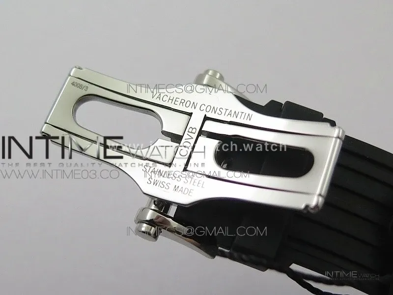 Overseas Dual Time Power Reserve TWA Best Edition Black Dial on Black Rubber Strap A1222