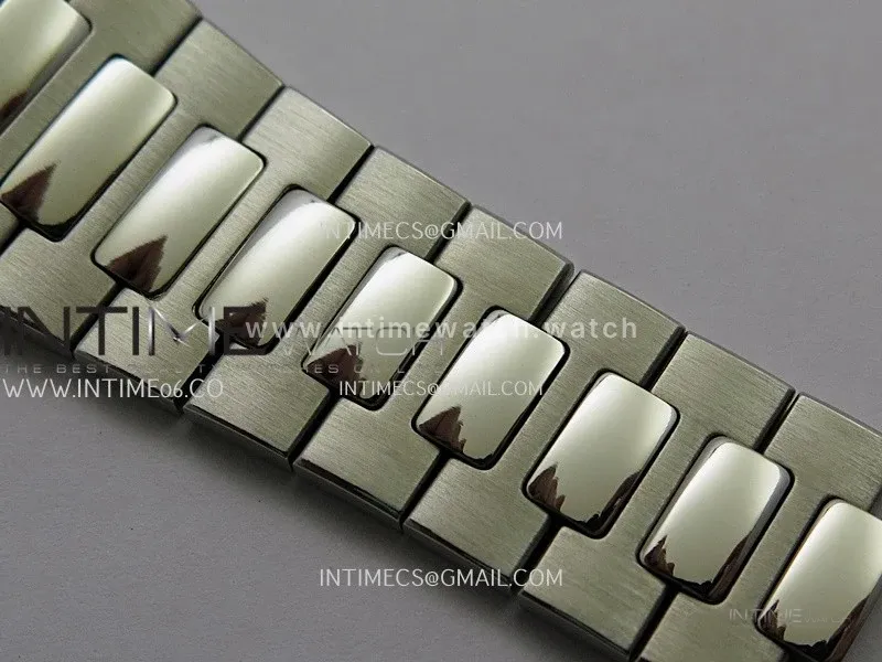 Nautilus 5711/1A Blue T Diamond SS GRF 1:1 Best Edition Gray Textured Dial On SS Bracelet Asian 26-330