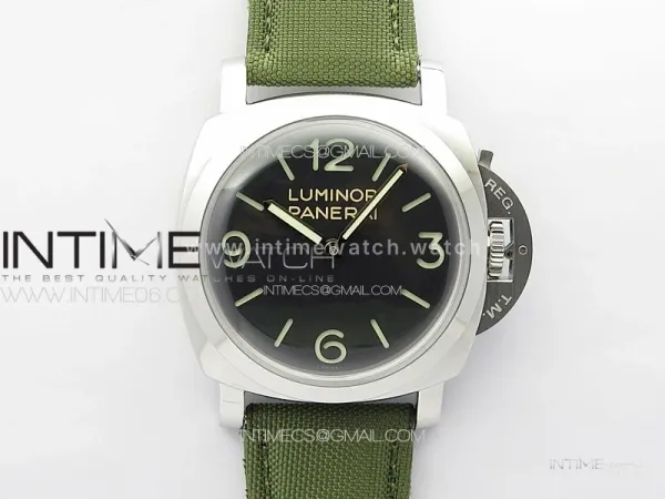 PAM606 Q "Hong Kong" HWF Black Dial on Green Nylon Strap P.3000 Super Clone