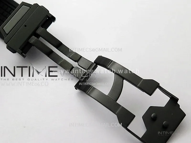 Square Bang Unico 42mm Black Ceramic BBF 1:1 Best Edition Skeleton Dial on Black Rubber Strap A1280