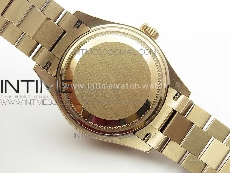 DateJust 28mm RG Diamond Bezel BP Best Edition Blue Textured Dial on RG Bracelet ETA2671