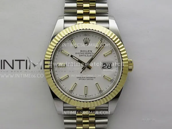 DateJust 126333 904L SS/YG JDF 1:1 Best Edition White Dial Stick Markers on Jubilee SS/YG Bracelet