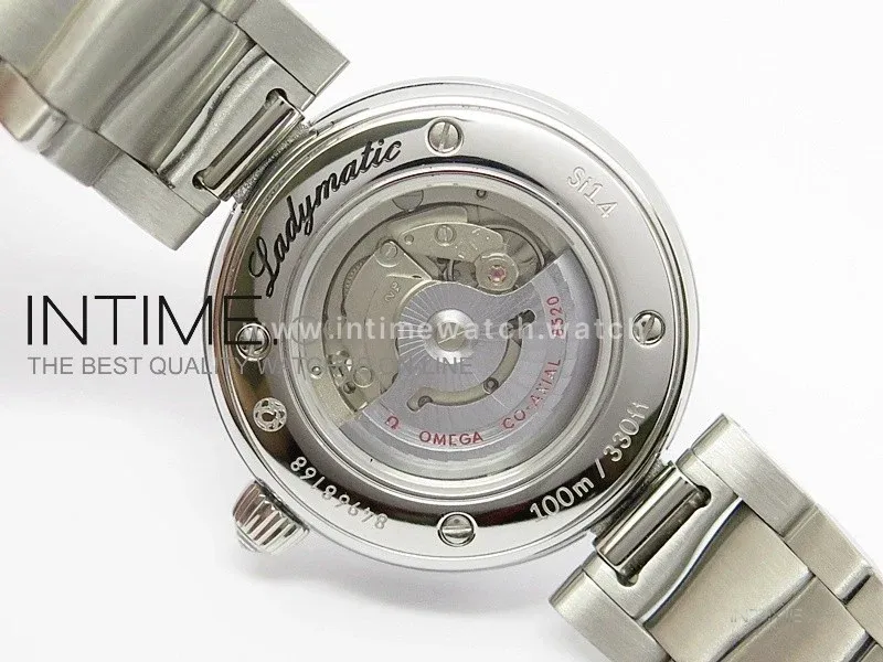 De Ville Lady SS Blue Textured Dial Diamonds Bezel on SS Bracelet SEIKO NH05A
