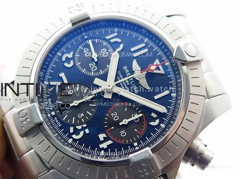 Avenger Chrono SS 369 Subdial B50 Blue Dial on SS Bracelet A7750