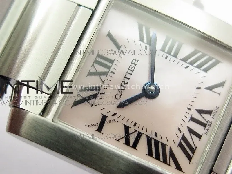 Tank Francaise Ladies 25mm SS 8848F 1:1 Best Edition White Dial on SS Bracelet Ronda Quartz