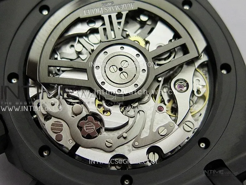 Royal Oak Chrono 26240 Black Ceramic V2 ZF 1:1 Best Edition Black Dial On Ceramic Bracelet Super Clone SA4401 (Free Sprung)