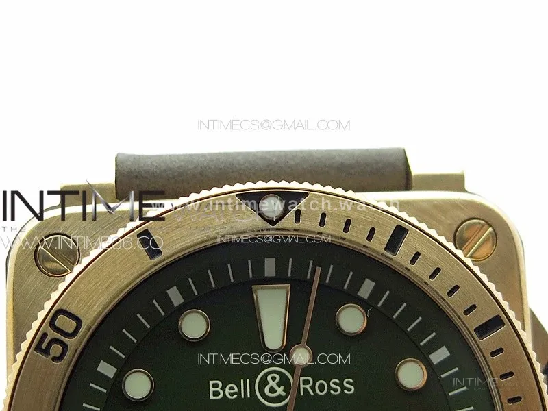 BR 03-92 Diver Bronze B12 1:1 Best Edition Brown Dial on Brown Leather Strap A2824 (Free Rubber Strap)