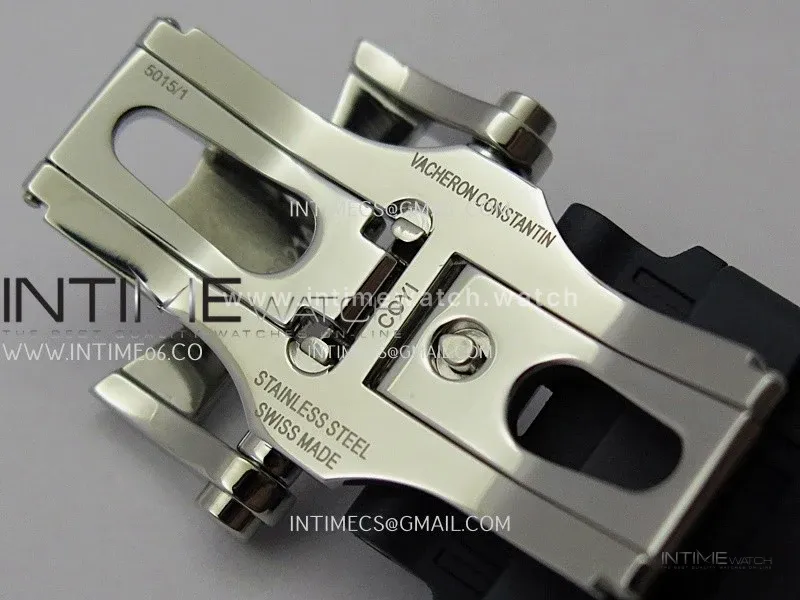 Overseas 4500V SS ZF 1:1 Best Edition Blue Dial on Blue Rubber Strap Asian Super Clone 5100 V2