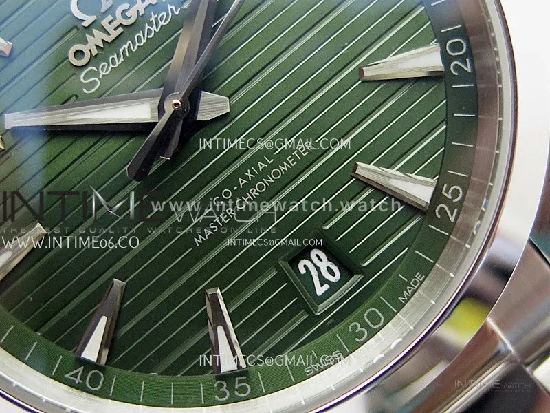 Aqua Terra 150M Master Chronometers N1F Best Edition Green Dial on SS Bracelet A8900