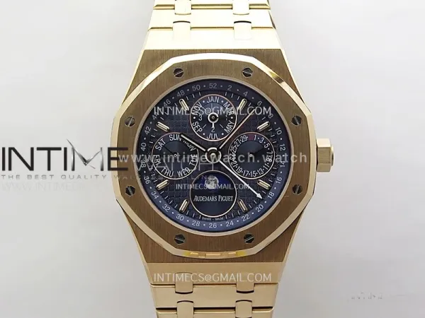 Royal Oak 41mm Complicated 26574 RG BBS Best Edition Blue Dial on RG Bracelet A5134