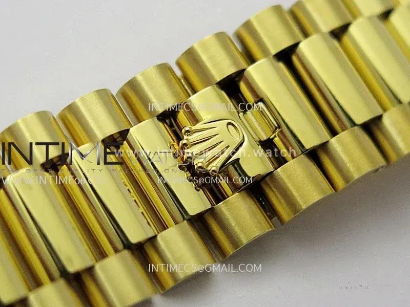 Day Date 40 YG 228238 THBF 1:1 Gain Weight Best Edition Black Dial Stick Marker on President Bracelet VR3255 V3