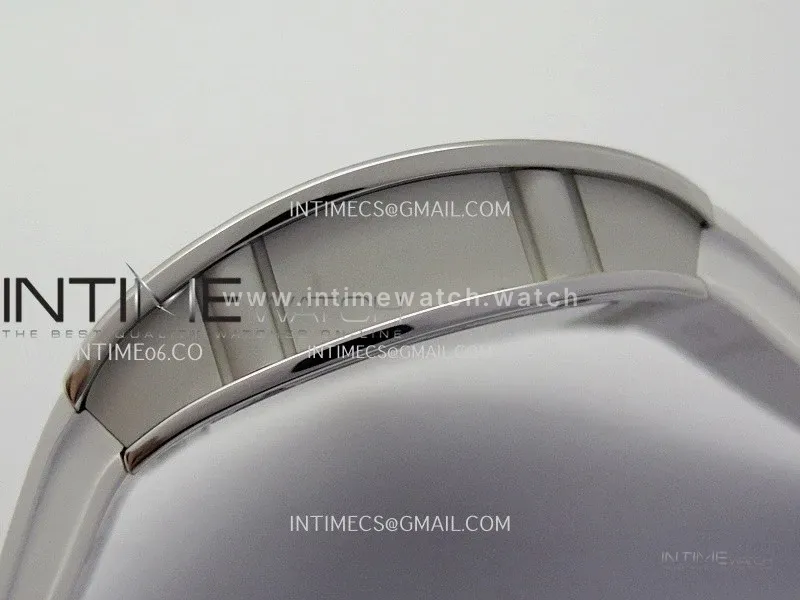 RM07 Paved Diamonds Bezel SS ZF Best Edition Diamond Skeleton Dial On White Rubber Strap Asian CRMA2 Clone