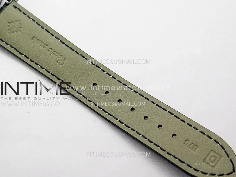 Grand Complications 6104 13P-010 SS PPF 1:1 Green T Dia Blue Dial On Blue Leather Strap Super Clone Asian 240