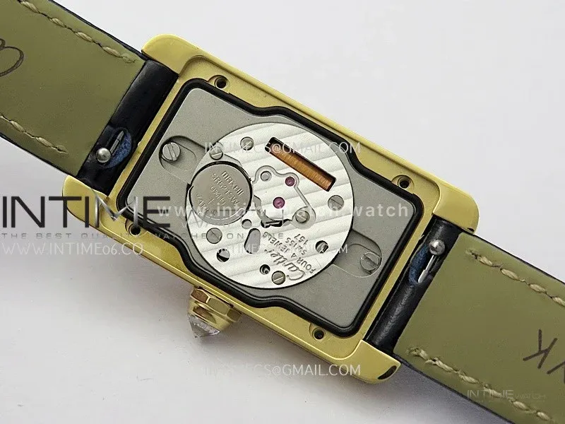 Tank WSTA0016 19mm YG/Diamond Bezel 8848F Best Edition Silver Dial on Black Leather Strap Ronda Quartz