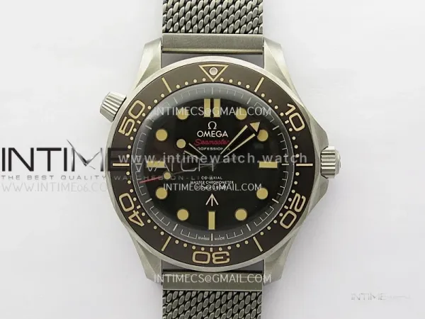 Seamaster 300 "No Time to Die" Titanium V7 VSF 1:1 Best Edition On Titanium Mesh Bracelet SA8806 Super Clone (Free Nato)