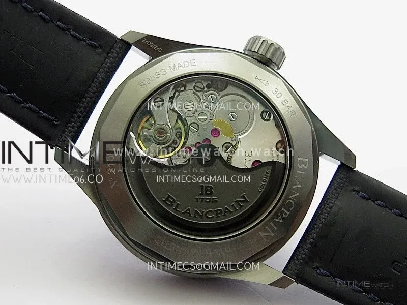 Fifty Fathoms Bathyscape Titanium Ceramic Bezel GF 1:1 Best Edition Blue Dial On Nylon Strap A1315