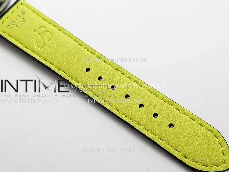 Top Time AB3113 38mm SS BLSF 1:1 Best Edition Blue Dial On Black Leather Strap Asian B31