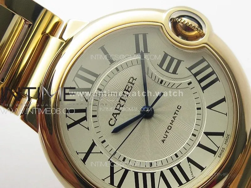 Ballon Bleu 36mm RG 3KF 1:1 Best Edition White Textured Dial on SS Bracelet A076