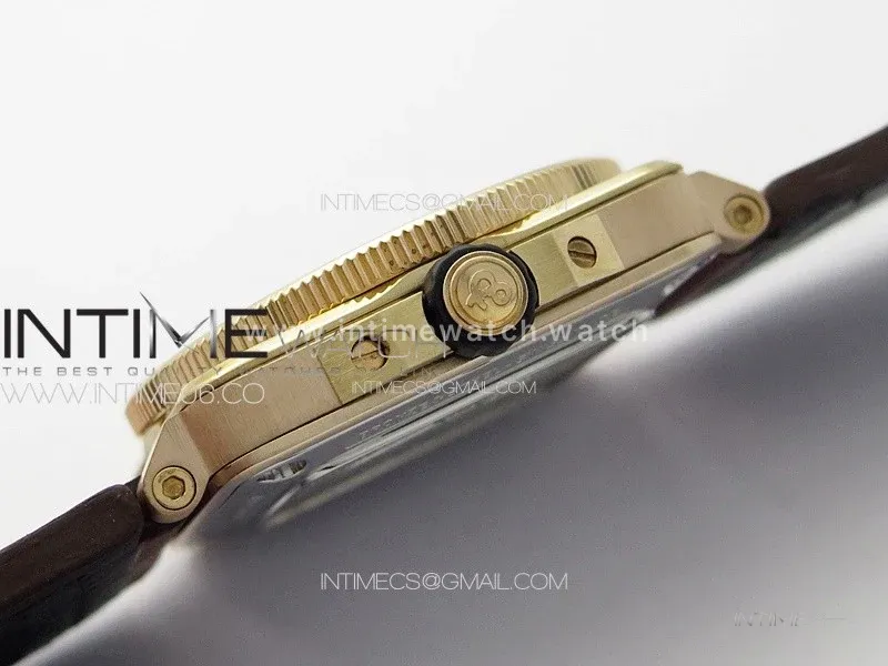 BR 03-92 Diver Ceramic Bezel Bronze B12 1:1 Best Edition Red Dial on Red Leather Strap A2824 (Free Rubber Strap)