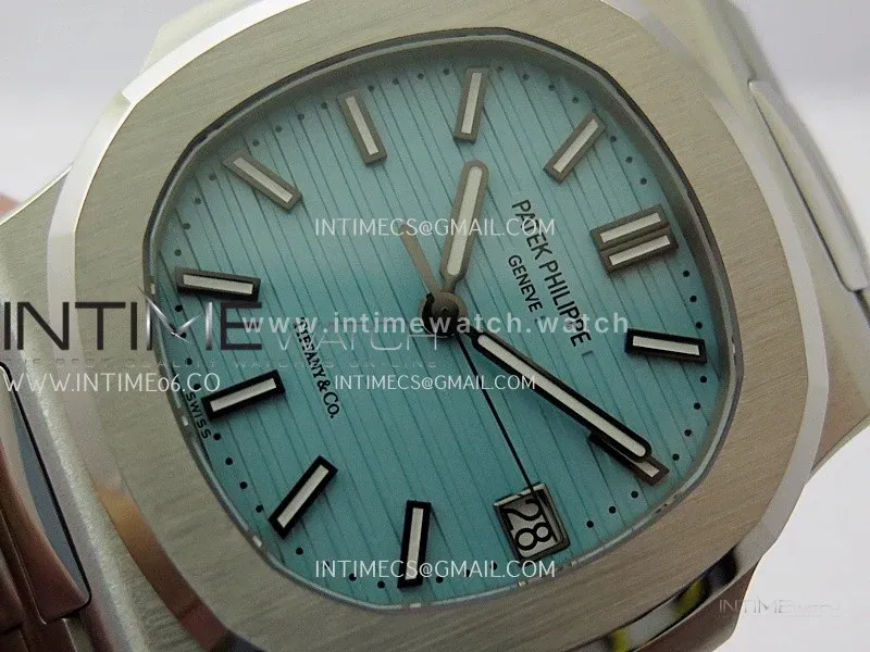 Nautilus 5711/1A SS DDF 1:1 Best Edition Tiffany Blue Textured Dial On SS Bracelet Super Clone 330