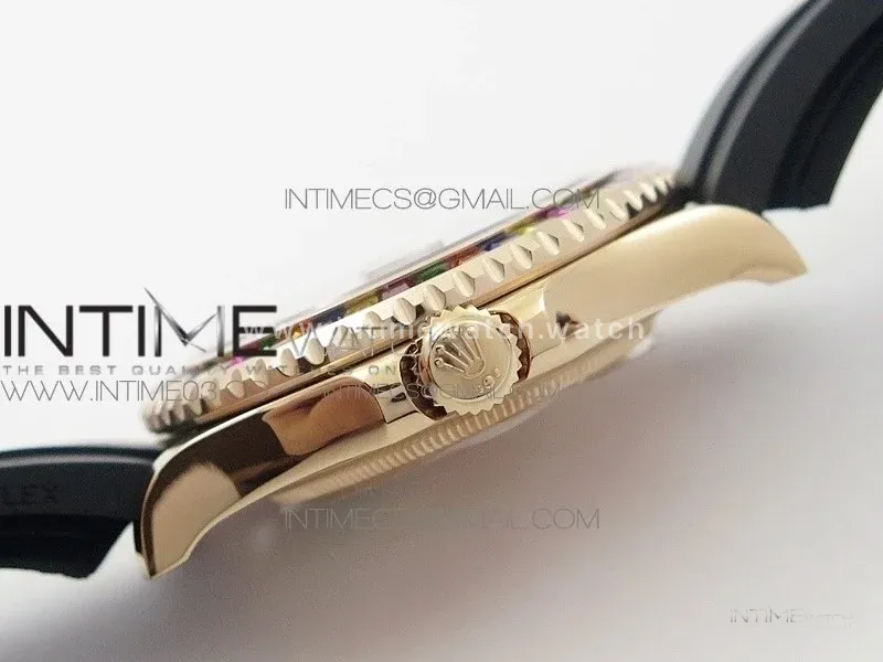 Yacht-Master 40 116695SATS GMF 1:1 Best Edition 904L Case on Black Rubber Strap