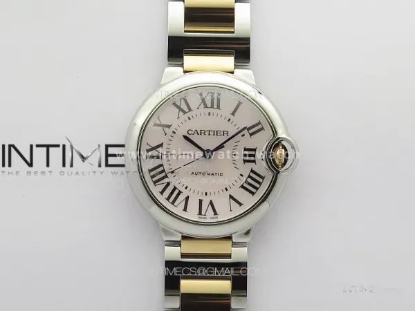 Ballon Bleu 33mm SS/RG 3KF 1:1 Best Edition White MOP Dial on SS Bracelet A076