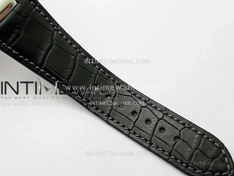 Nautilus 5711 SS 3KF 1:1 Best Edition Gray Textured Dial on Black Leather Strap A324 Super Clone V2
